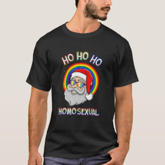 T-shirt Ho Ho Ho Homosexuel Holiges LGBT Laid Noël S