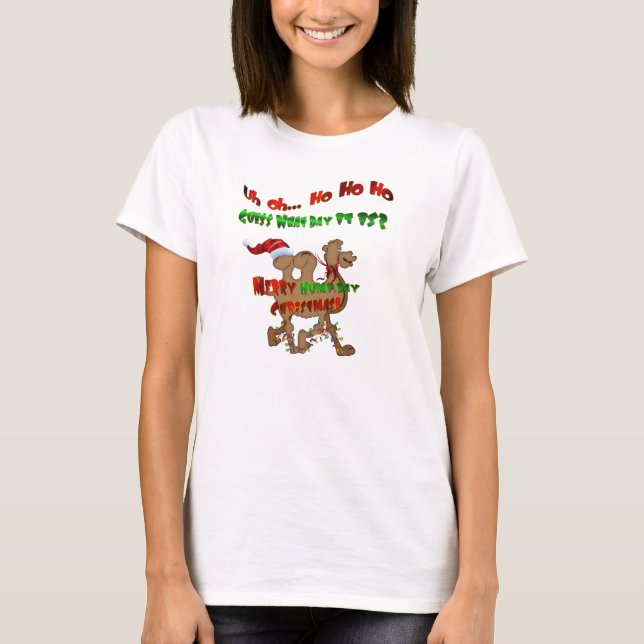 T-shirt Ho Ho Ho Hump Jour Noël (Devant)