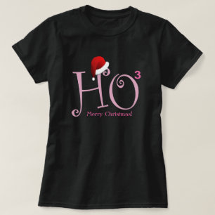 T-shirt Ho Ho Ho !  Joyeux Noël ! - Rose