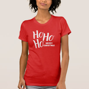 T-Shirt : Ho Ho Ho Joyeux Noël (rouge)