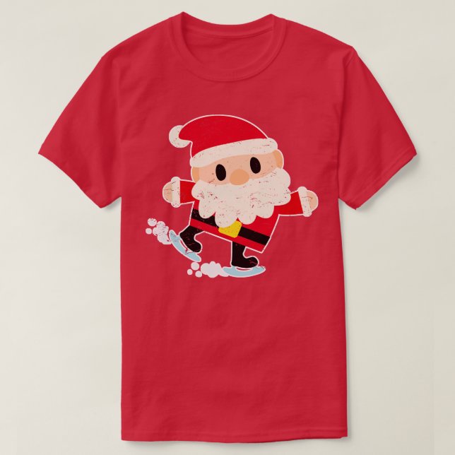 T-shirt Ho Ho Ho Joyeux Noël Santa Hat Beard Et Costu (Design devant)
