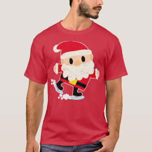 T-shirt Ho Ho Ho Joyeux Noël Santa Hat Beard Et Costu