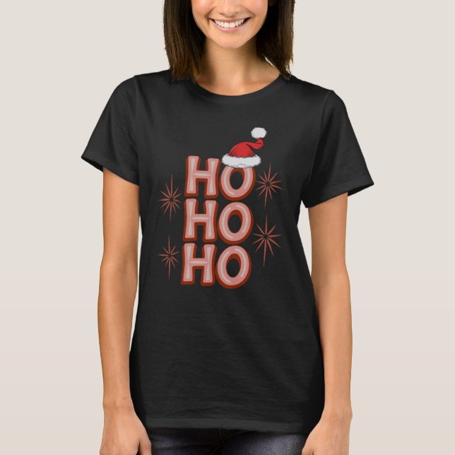 T-shirt Ho Ho Ho Noël, Bonne Année (Devant)