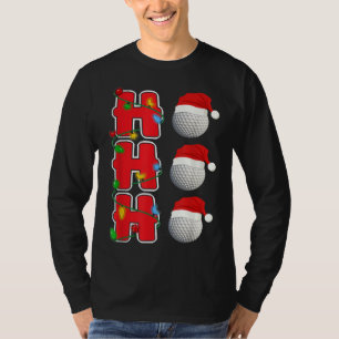 T-shirt Ho Ho Ho Père Noël Golf Cadeau de Noël