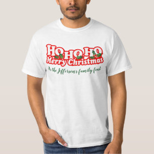 T-shirt Ho Ho Ho pièce en t personnalisée de Joyeux Noël