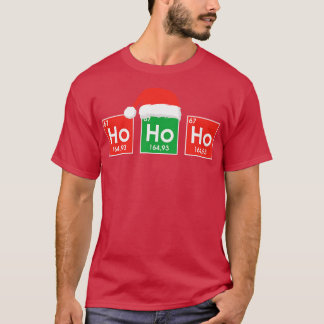 T-shirt Ho Ho Ho Tableau Périodique Santa Hat Chimie Chris
