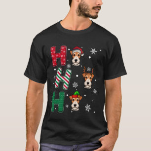 T-shirt Ho Ho Ho Terrier Fox Chien Correspondant Noël Père