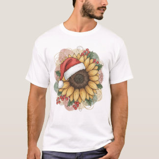 T-shirt Ho Ho Ho Tournesol Père Noël