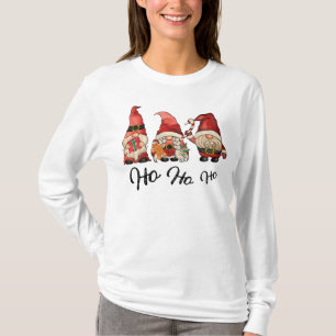 T-shirt Ho ho ho Trois Père Noël Christmas Gnome chemise