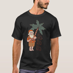 T-shirt Ho Ho Ho Xmas Santa Guitare Été Sourire Noël