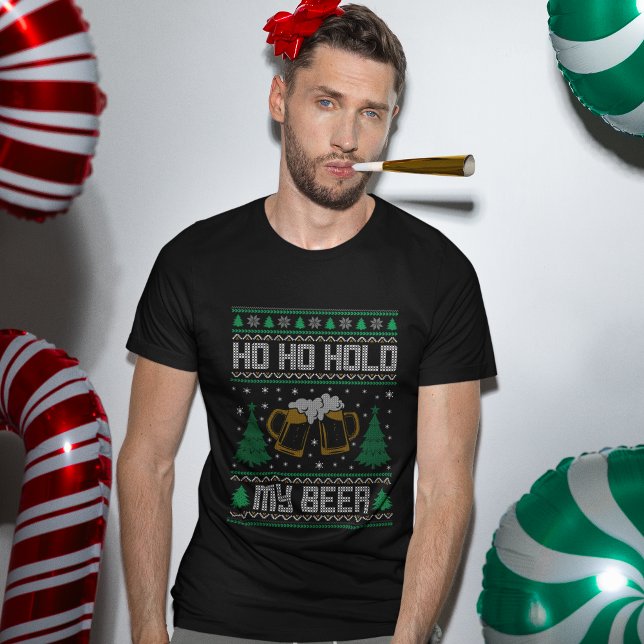 T-shirt Ho Ho Hold My Beer Funny Christmas  (Créateur téléchargé)