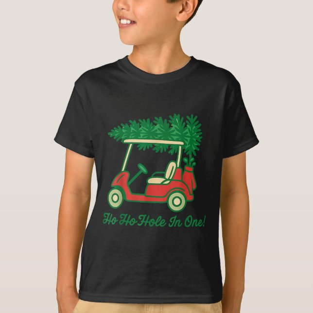 T-shirt Ho Ho Hole In One Santa Golf Christmas Holiday Gol (Devant)