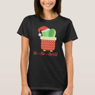 T-shirt Ho-Ho-Hoya mignon Plante de Noël Père Noël