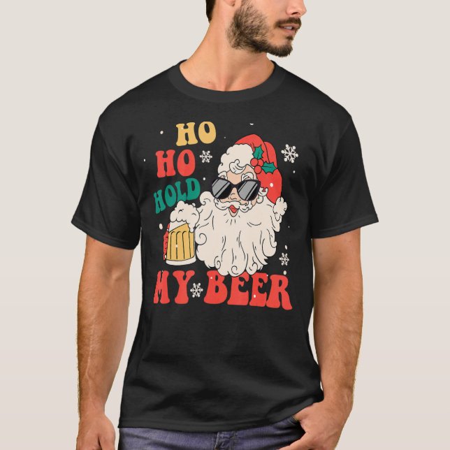 T-shirt Ho Ho My Beer Santan Lunettes de soleil Super Retr (Devant)