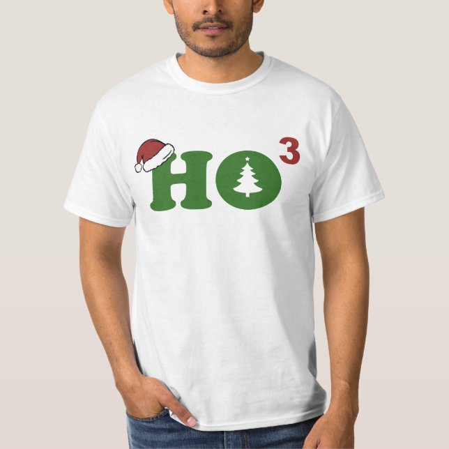 T-shirt Ho Joyeux Noël cubé (Devant)