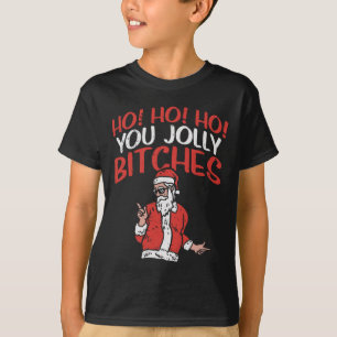 T-shirt Ho You Jolly Es Santa Drôle D'été Noël Juillet