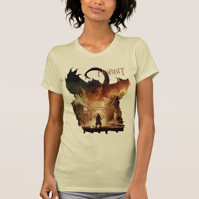 T-shirt Hobbit - Poster du film de Laketown (Devant)