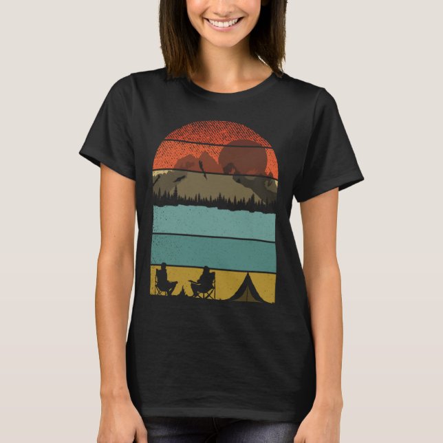 T-shirt Hobby camping vintage rétro 2 (Devant)