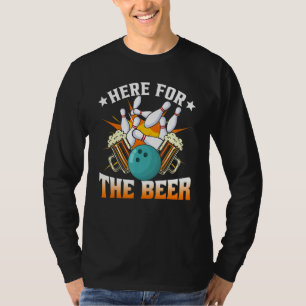 T-shirt Hobby De Bowling Ici Pour Boire De La Bière