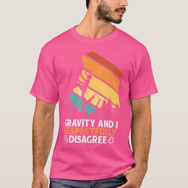 T-shirt Hobby Mountain Escalade Gravity Et Moi Respectueus (Devant)