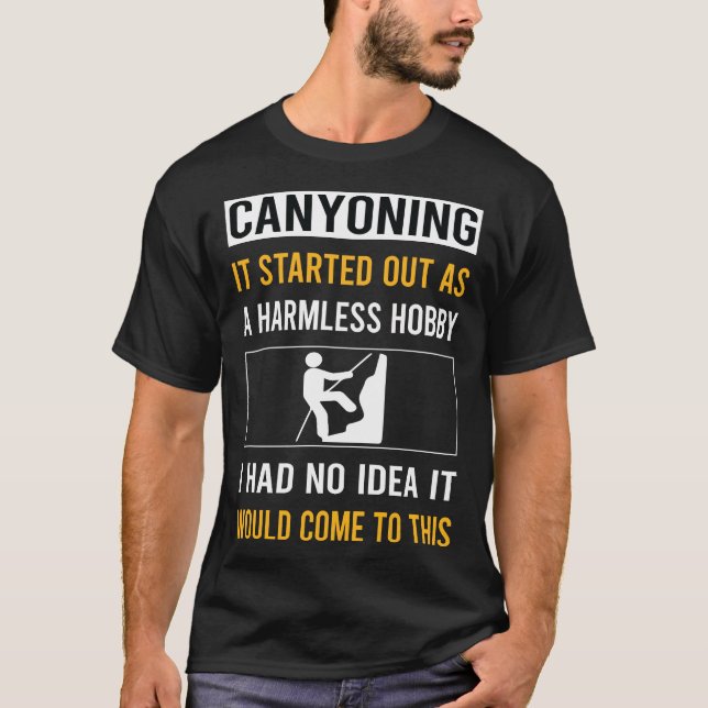 T-shirt Hobby sans danger Canyoning Canyoneing (Devant)