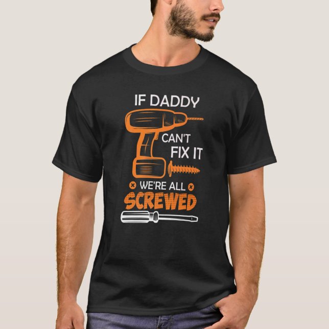 T-shirt Hobbyiste Papa Handyman Papa Fixe Le Père (Devant)