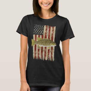 T-shirt Hochetée Sur Liberté Patriotique Smallmouth By Fis