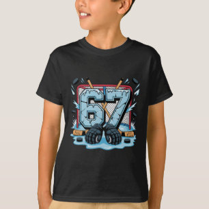 T-shirt Hockey 67 Drip Patinoire Gants Meme Six Sept Spor