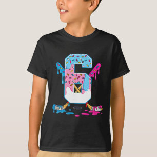T-shirt Hockey 6 ans crème glacée dégoulinante 6e annivers