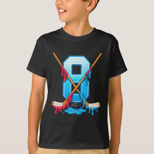 T-shirt Hockey 8 ans crème glacée goutte jeunesse 8e anniv