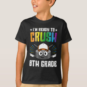 T-shirt Hockey 8e Année Retour À L'École Garçons Enfants F