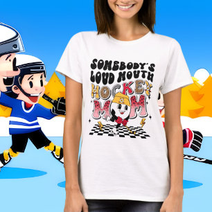 T-shirt Hockey à haute voix Maman art du mot
