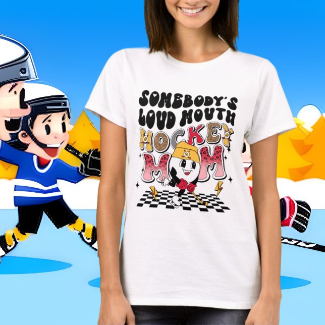 T-shirt Hockey à haute voix Maman art du mot (Créateur téléchargé)