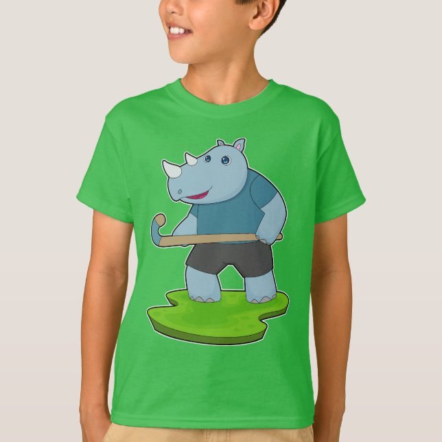 T-shirt Hockey bâton de hockey sur gazon Rhino (Devant)
