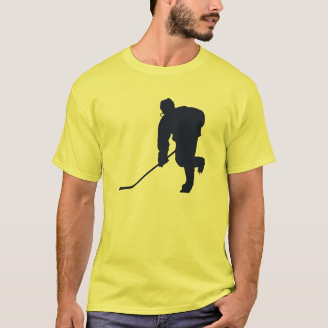 T-SHIRT HOCKEY BLEU ET JAUNE (Devant)