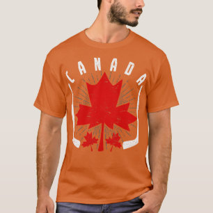 T-shirt Hockey canadien sur glace Feuille d'érable Canada
