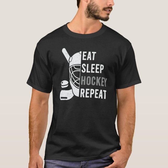 T-shirt Hockey Christmas Sleep  For Teen Adult Men Women X (Devant)