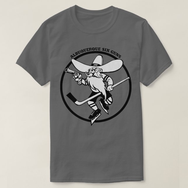 T-shirt Hockey classique Albuquerque Six Guns 1973 3 (Design devant)