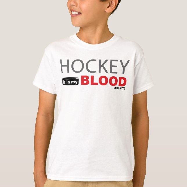 T-shirt Hockey dans mon sang Jeunesse Hockey (Devant)