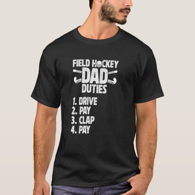 T-shirt Hockey De Champ Papa Devient Père D'Un Jeu De Hock (Devant)