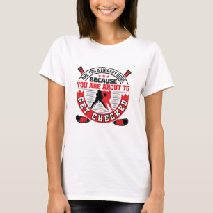T-shirt Hockey Défense sur le point d'être vérifié Drôle D