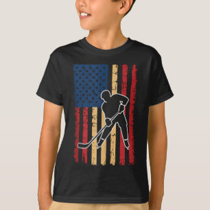 T-shirt Hockey Drapeau Américain