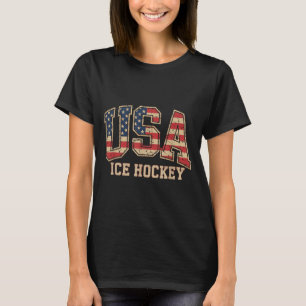 T-shirt Hockey Drapeau Américain