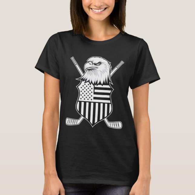 T-shirt Hockey Drapeau Américain (Devant)