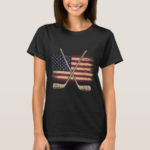 T-shirt Hockey Drapeau Américain