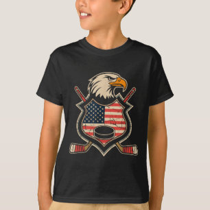 T-shirt Hockey Drapeau Américain
