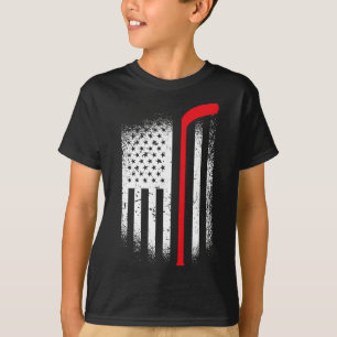 T-shirt Hockey Drapeau Américain Hockey Patriotique