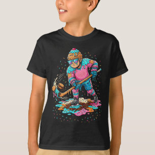 T-shirt Hockey Drip Glace Garçons Jeunesse Enfants Hockey