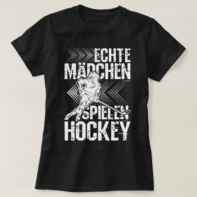 T-shirt Hockey Femmes Hockey sur glace Drôle cadeau Essent (Design devant)