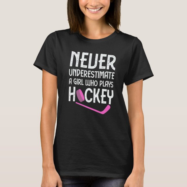 T-shirt Hockey For Women Girls Ice Hockey Player Hockey  2 (Devant)